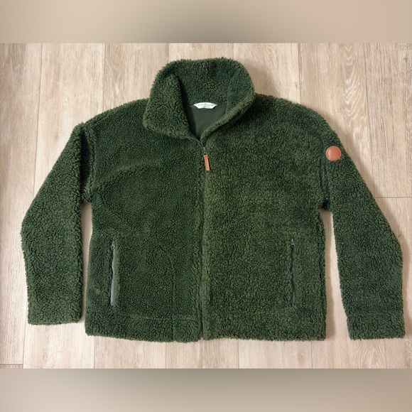 Alpine Design Jackets & Blazers - Alpine Design Heavyweight Sherpa Full Zip Sweater Jacket Women XL Forest Green